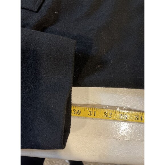 Ralph Lauren Over Coat Wool Blend Black Jacket 52 Long - Picture 6 of 7